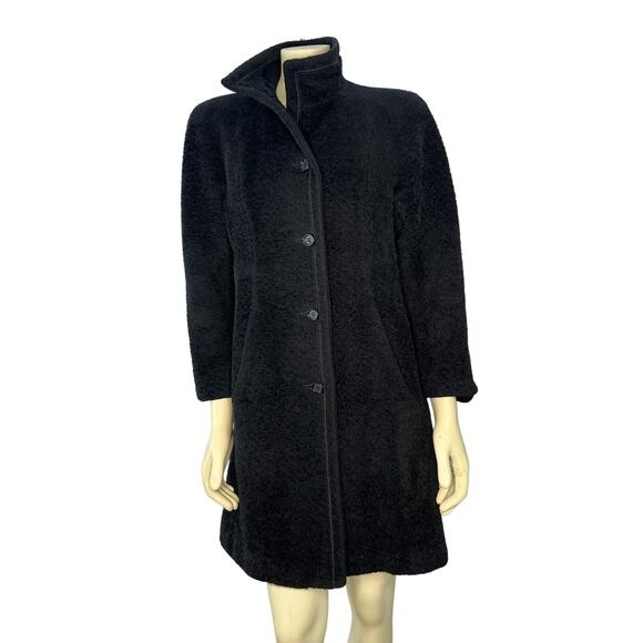 Vintage Studio By Searle Alpaca Coat in Black size medium - Picture 1 of 12